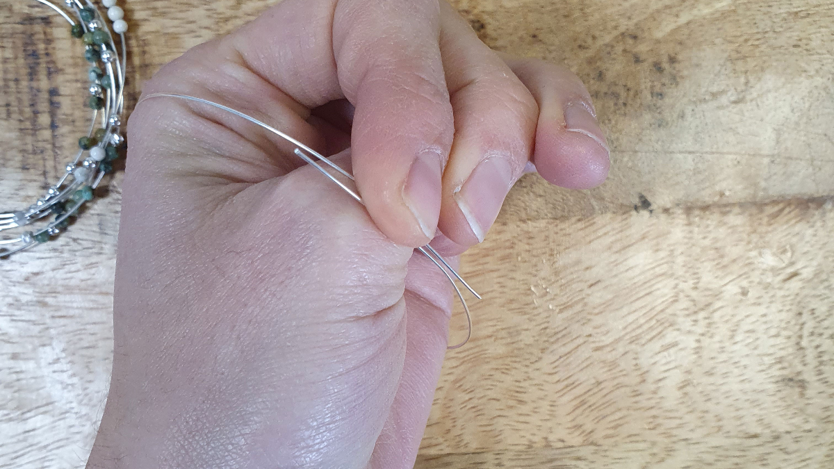 Bracciale settimanale in argento 925 con pietre preziose - Turchese africano e ullite : Tappa 2