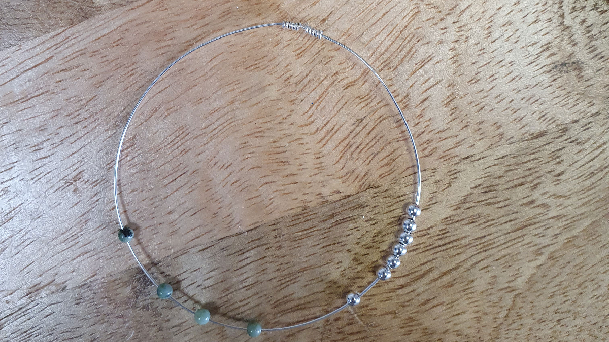 Bracciale settimanale in argento 925 con pietre preziose - Turchese africano e ullite : Tappa 5