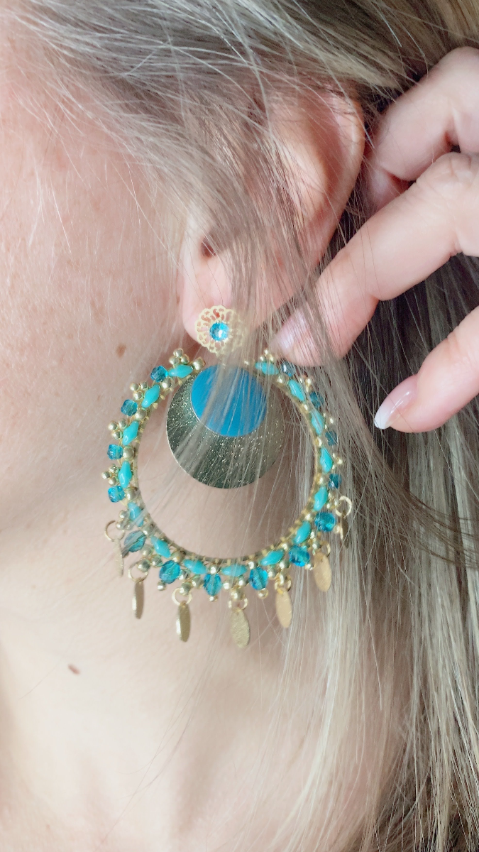 Schema Perline sfaccettate e orecchini con trama SuperDuo Schema Perline sfaccettate e orecchini con trama SuperDuo