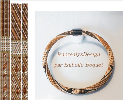 Schema Collana a spirale con perline Miyuki e uncinetto a punto stretto 15