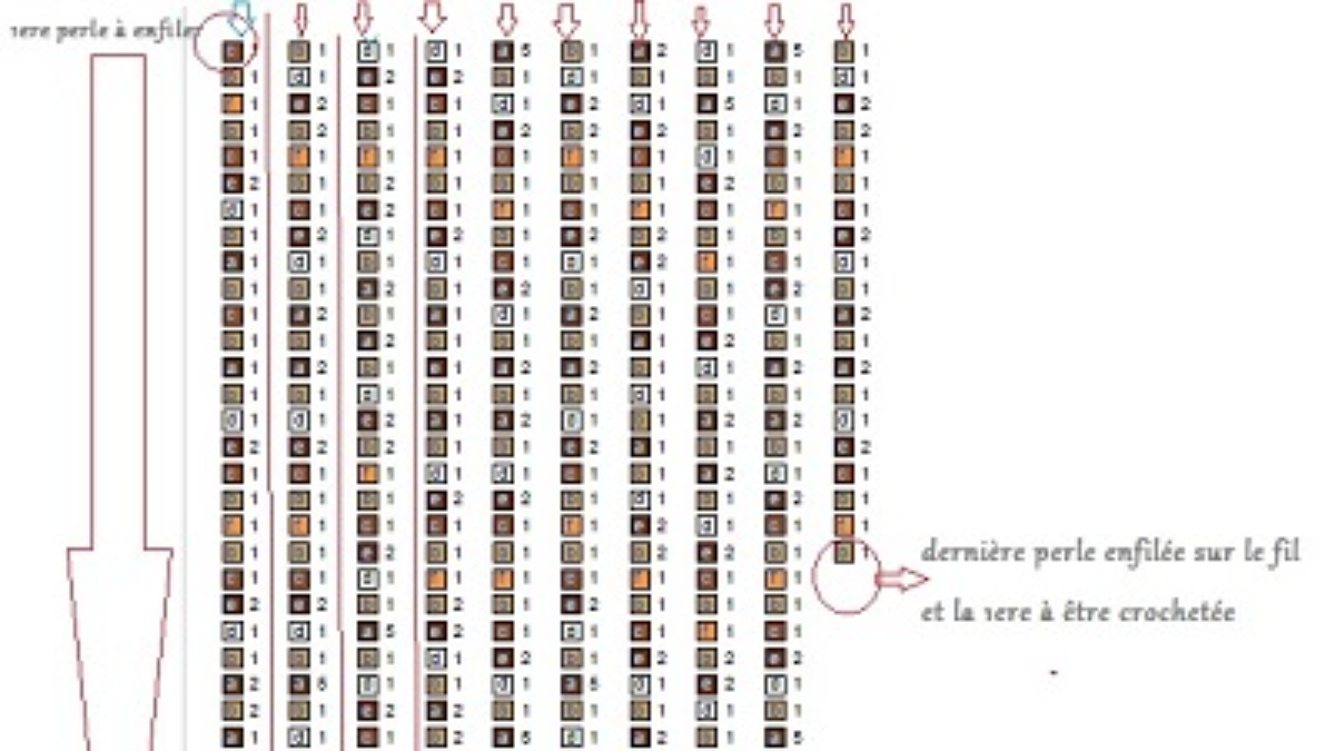 Collana a spirale con perline Miyuki e uncinetto a punto stretto 15 : Tappa 1 Collana a spirale con perline Miyuki e uncinetto a punto stretto 15 : Tappa 1