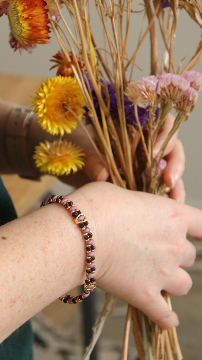 Schema Bracciale SuperDuo Elastic Bead Bracciale con perline Halo