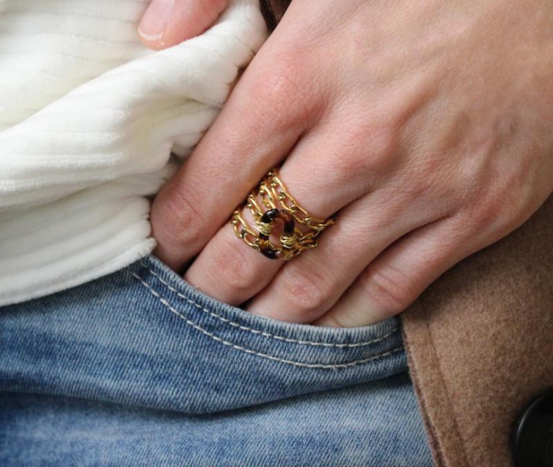 Schema Anello a braccialetto in acciaio inossidabile a più file Schema Anello a braccialetto in acciaio inossidabile a più file