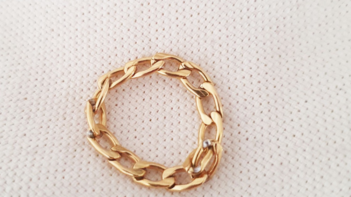 Anello a braccialetto in acciaio inossidabile a più file : Tappa 1 Anello a braccialetto in acciaio inossidabile a più file : Tappa 1