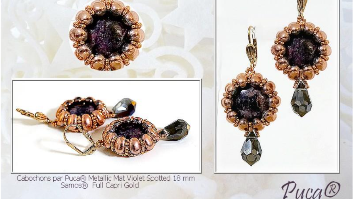 Orecchini Candy in perline di vetro Samos di Puca