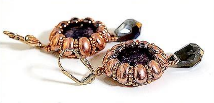 Schema Orecchini Candy in perline di vetro Samos di Puca