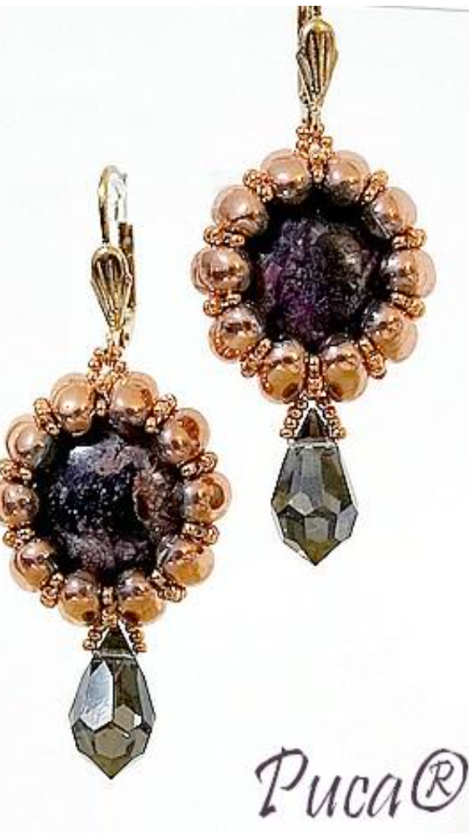 Schema Orecchini Candy in perline di vetro Samos di Puca