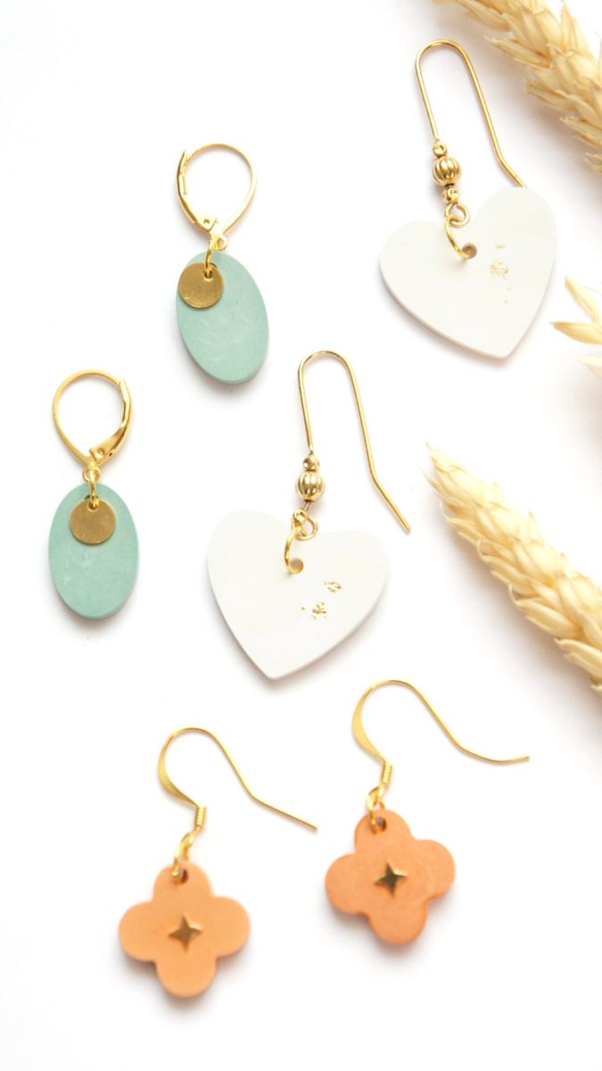 Schema Tutorial per orecchini con imitazione di ceramica Raysin Moulding Powder