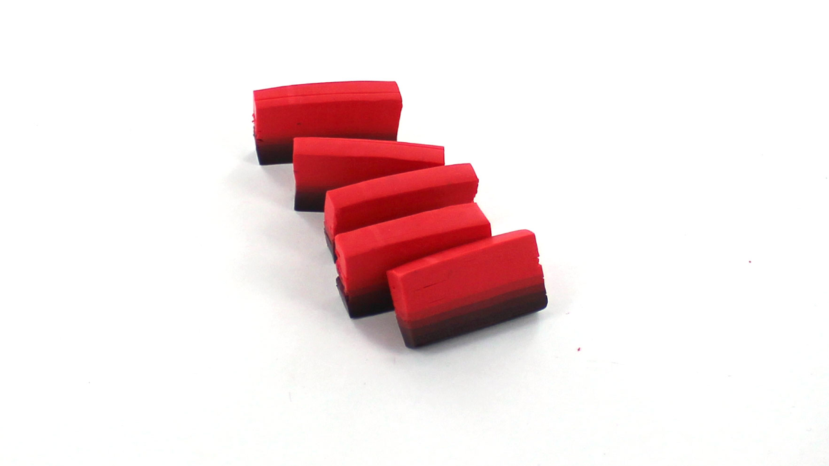 Orecchini in argilla polimerica con canna rosa : Tappa 5 Orecchini in argilla polimerica con canna rosa : Tappa 5