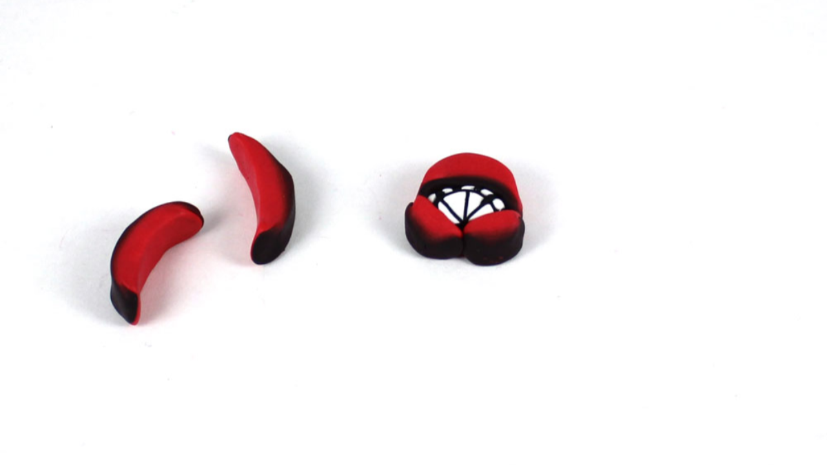 Orecchini in argilla polimerica con canna rosa : Tappa 12 Orecchini in argilla polimerica con canna rosa : Tappa 12