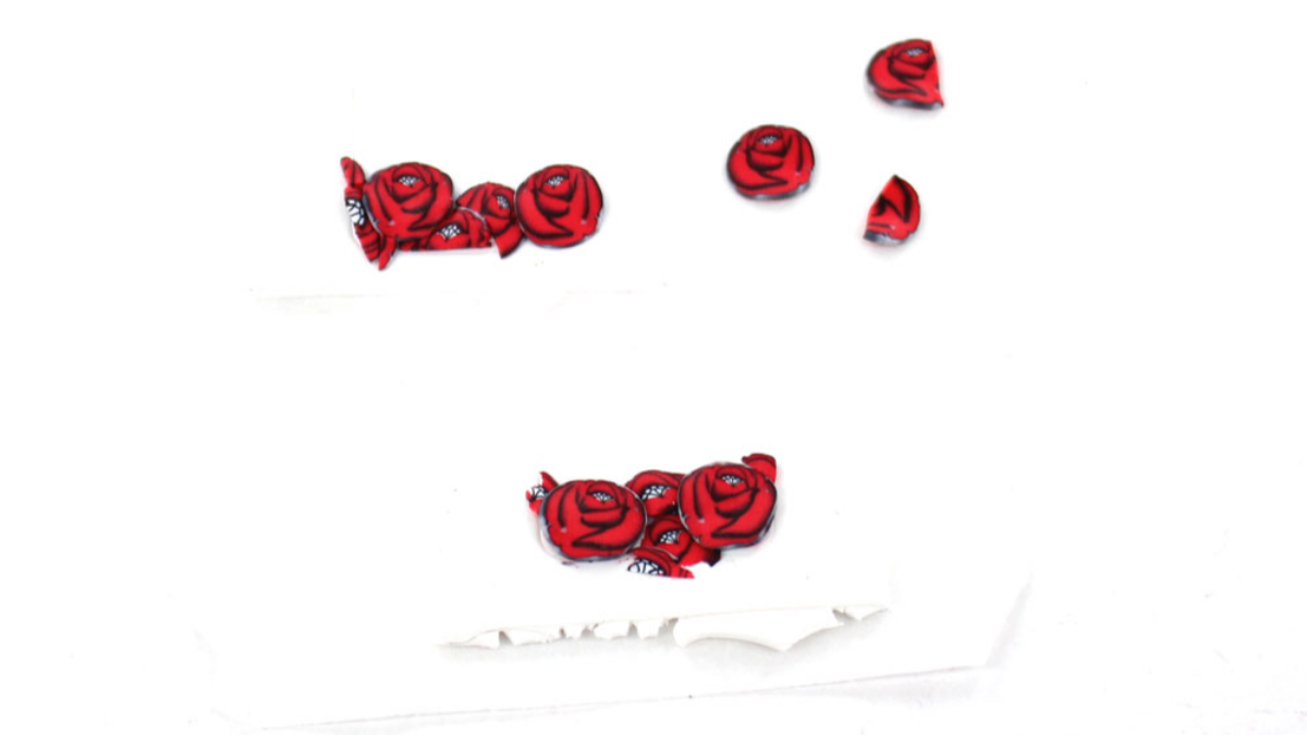 Orecchini in argilla polimerica con canna rosa : Tappa 22 Orecchini in argilla polimerica con canna rosa : Tappa 22