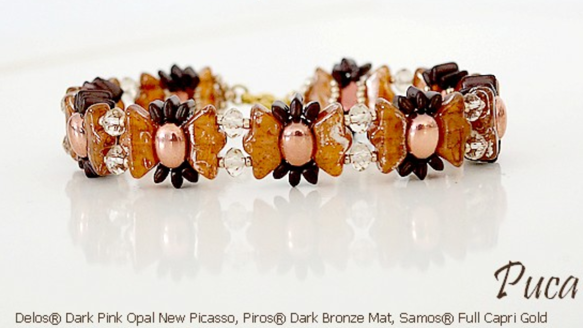 Schema Perle di vetro Dora braccialetto Delos e Samos di Puca Schema Perle di vetro Dora braccialetto Delos e Samos di Puca
