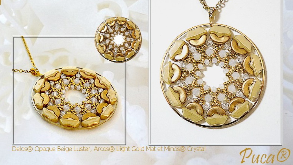 Perle di vetro Delia ciondolo Delos di Puca