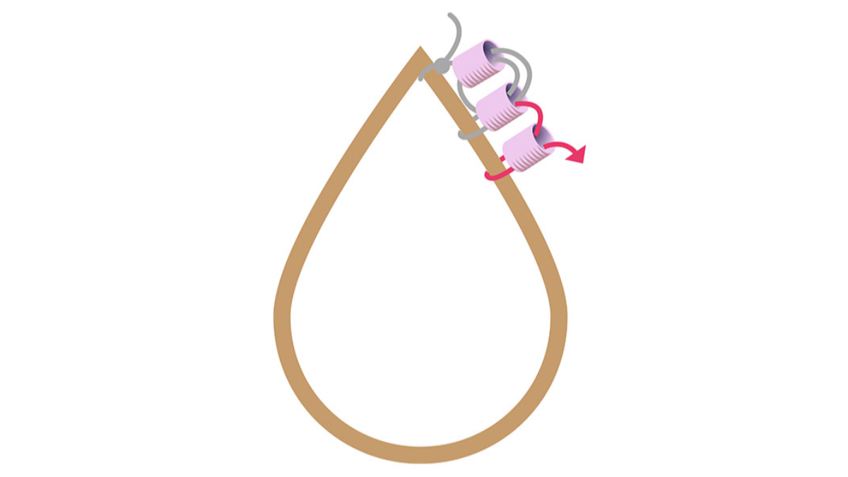 Miyuki Brick stitch flower weaving earrings tutorial : Tappa 3