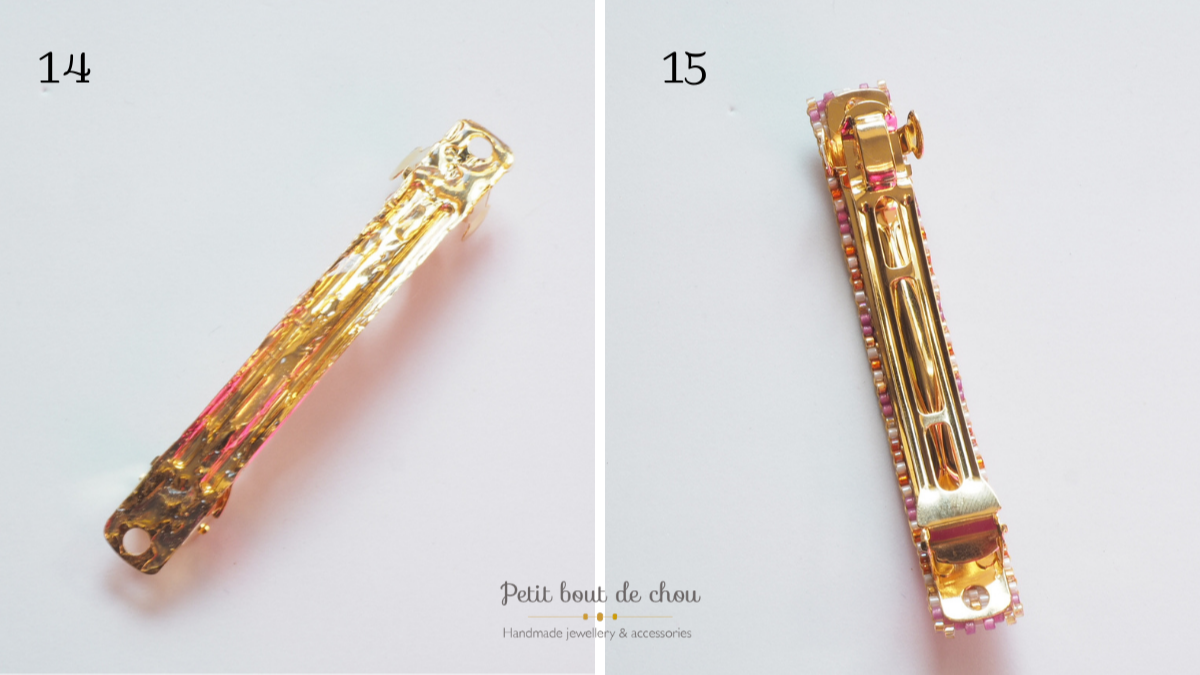 Miyuki peyote weave hair clip : Tappa 6