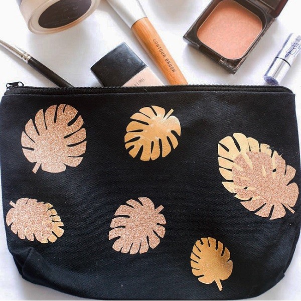 tasca di personalizzazione fai da te con il modello filodendro