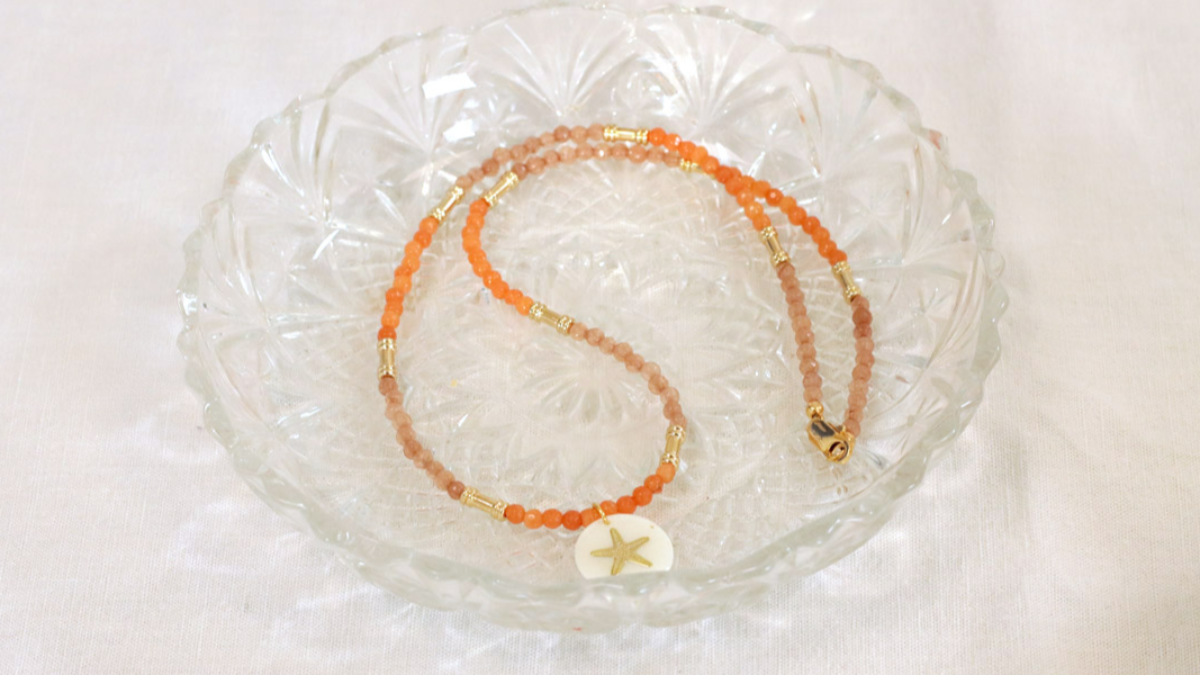 DIY Collana di pietre semi-preziose Agate e ciondolo in madreperla : Tappa 2 DIY Collana di pietre semi-preziose Agate e ciondolo in madreperla : Tappa 2