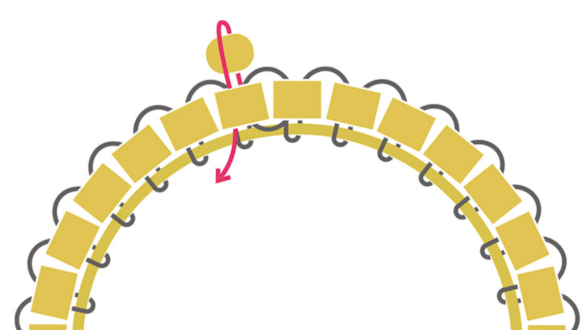 Miyuki Sole e Pietra di Luna orecchini a punto mattone : Tappa 5