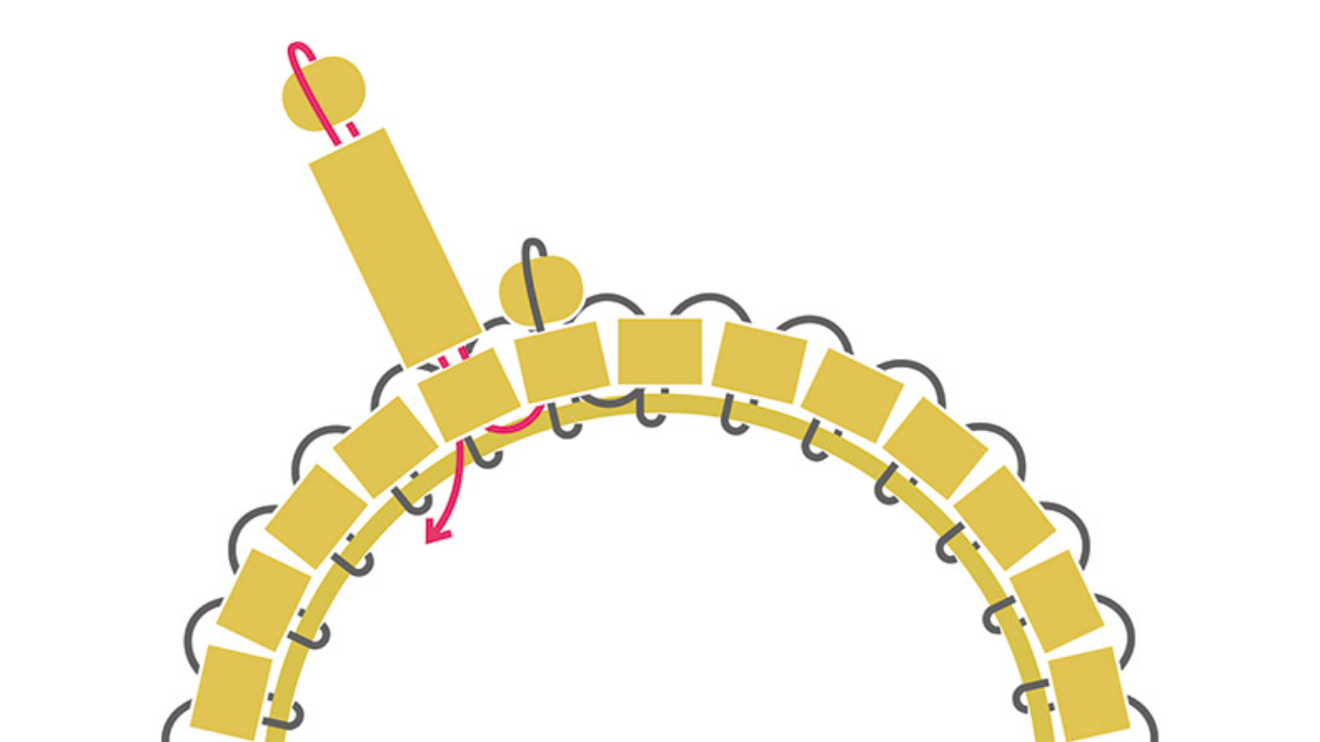 Miyuki Sole e Pietra di Luna orecchini a punto mattone : Tappa 6