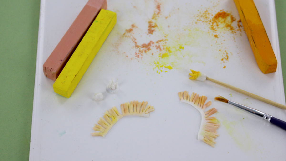 Orecchini di peonia in argilla polimerica : Tappa 4