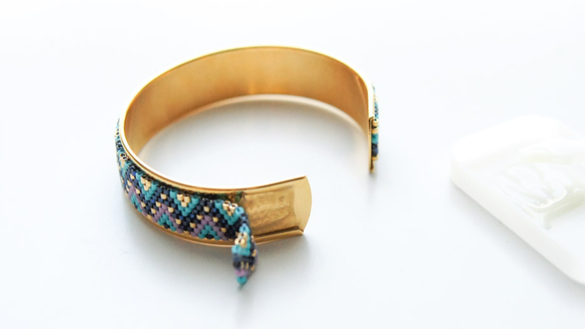 Miyuki perla intrecciare braccialetto Peyote tecnica Pair : Tappa 7