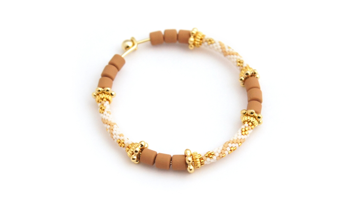 Miyuki Brick Stitch Tubular Beads Bracciale : Tappa 8