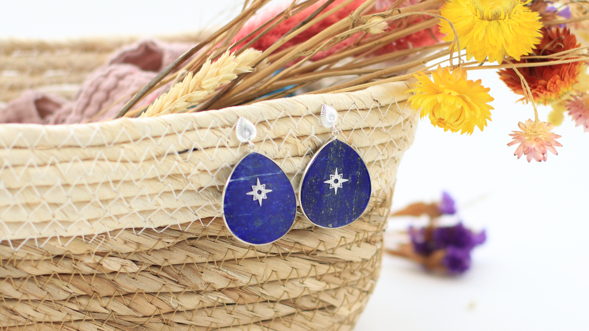 Schema Orecchini in argento con lapislazzuli