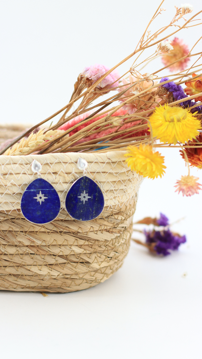 Schema Orecchini in argento con lapislazzuli