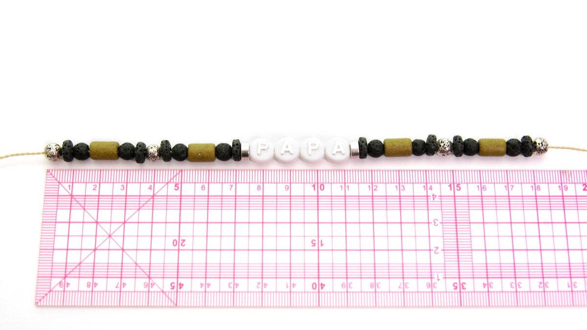 Festa del papà alfabeto perline bracciale regolabile fiocco : Tappa 1