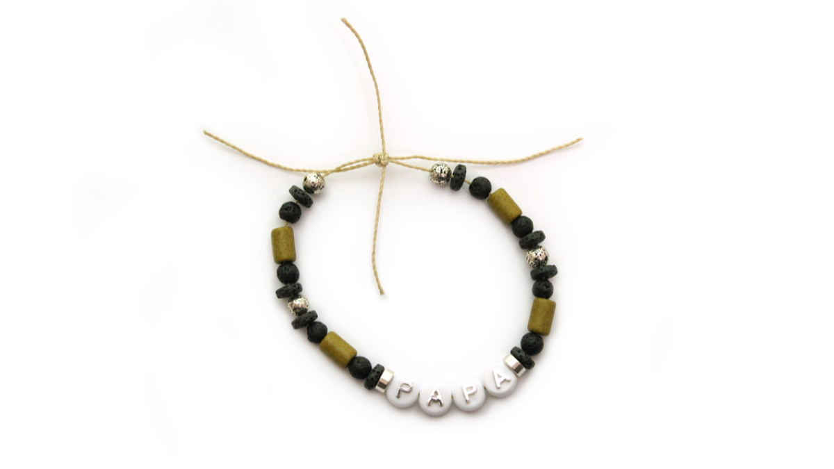 Festa del papà alfabeto perline bracciale regolabile fiocco : Tappa 4