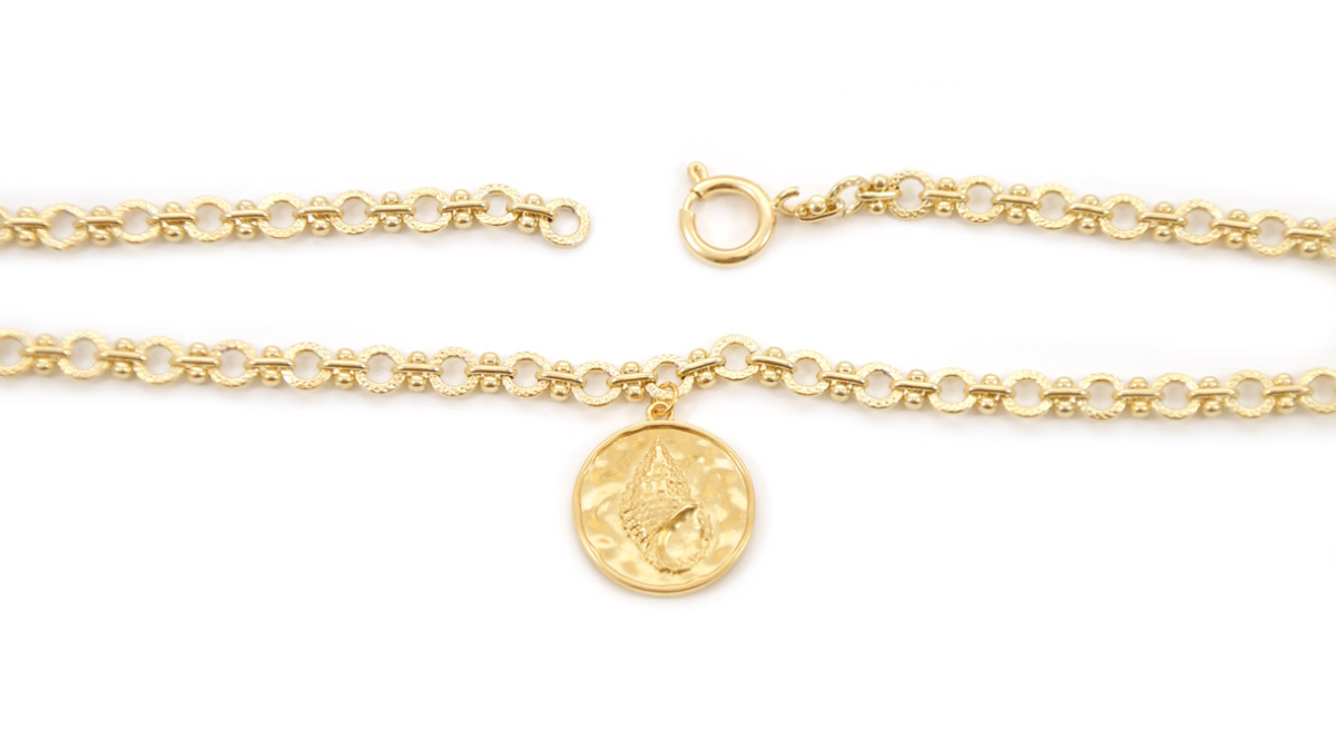 Tuto Collana Multirangs con perline a strisce blu e catene fantasia : Tappa 2