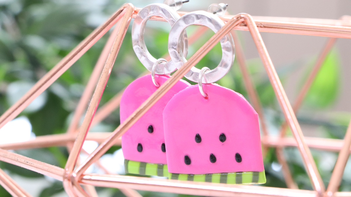 Schema Orecchini anguria in argilla polimerica Schema Orecchini anguria in argilla polimerica