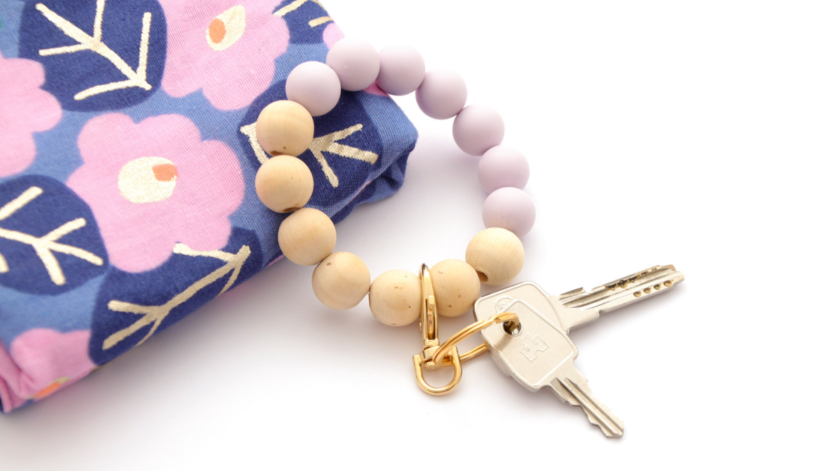 Schema Bracciale elastico portachiavi fai da te con perline in silicone XXL