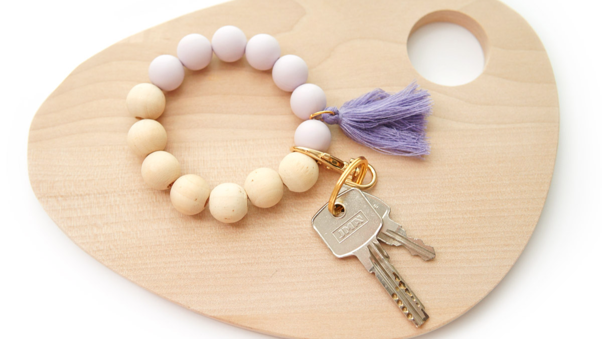 Bracciale elastico portachiavi fai da te con perline in silicone XXL : Tappa 4