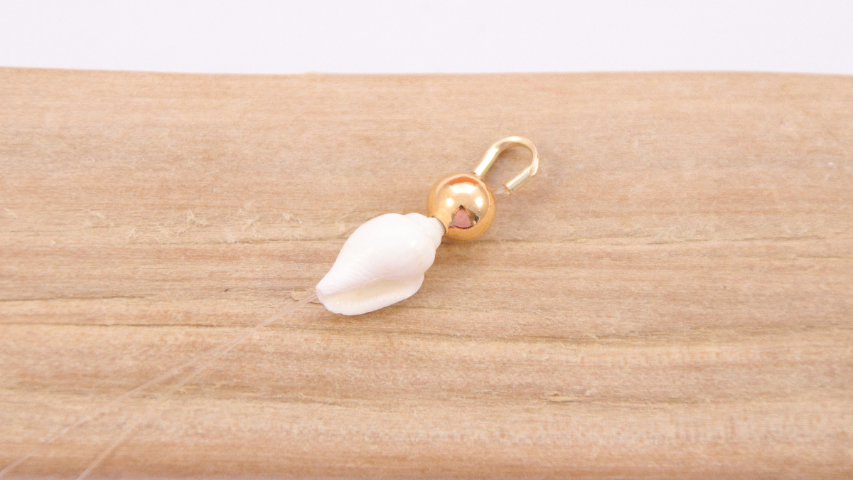 Catena di occhiali fai da te con conchiglie e perline in avventurina : Tappa 4 Catena di occhiali fai da te con conchiglie e perline in avventurina : Tappa 4