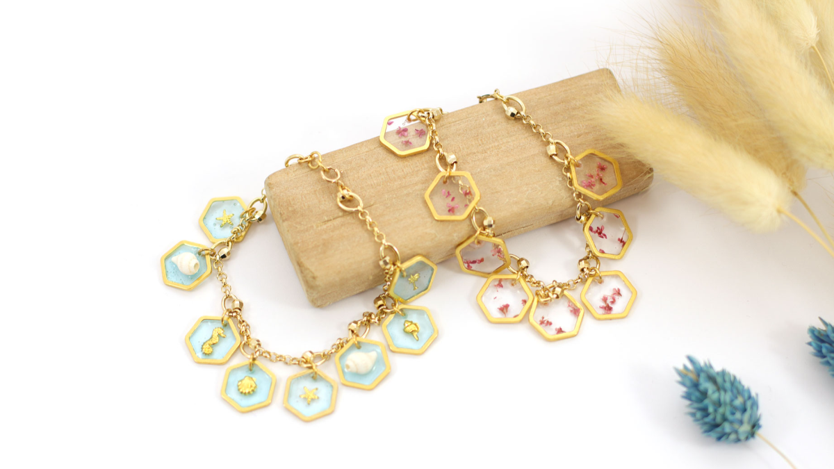 Schema Bracciale Charm Resin holiday memories