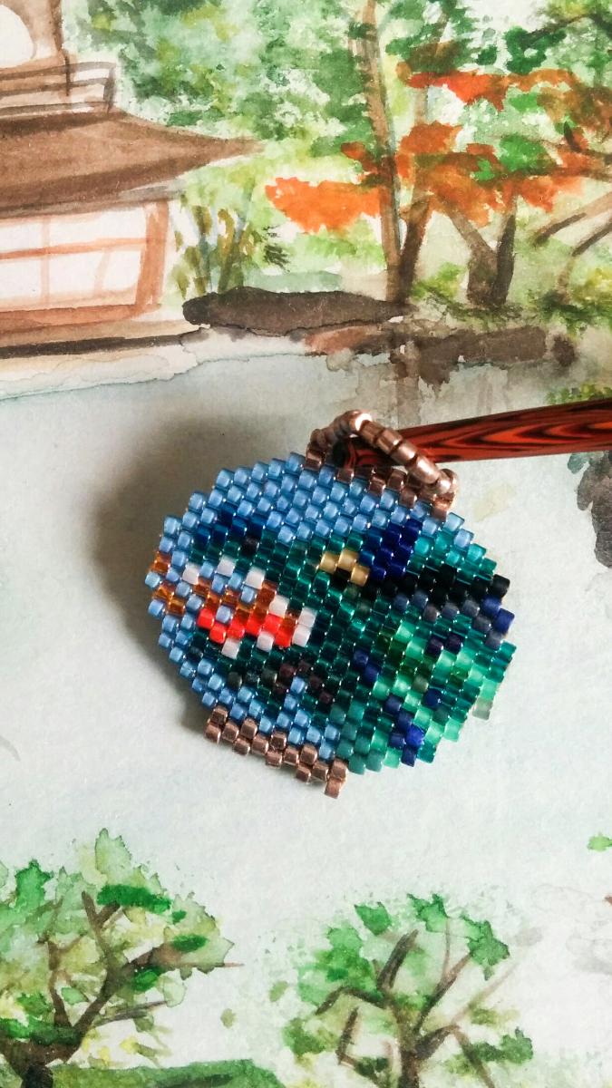 Schema Lanterne cinesi con perline Miyuki Delicas 11/0