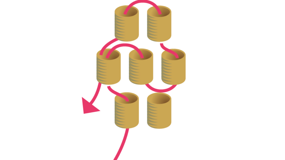 Orecchini Miyuki pastello a punto mattone con griglia di tessitura : Tappa 14