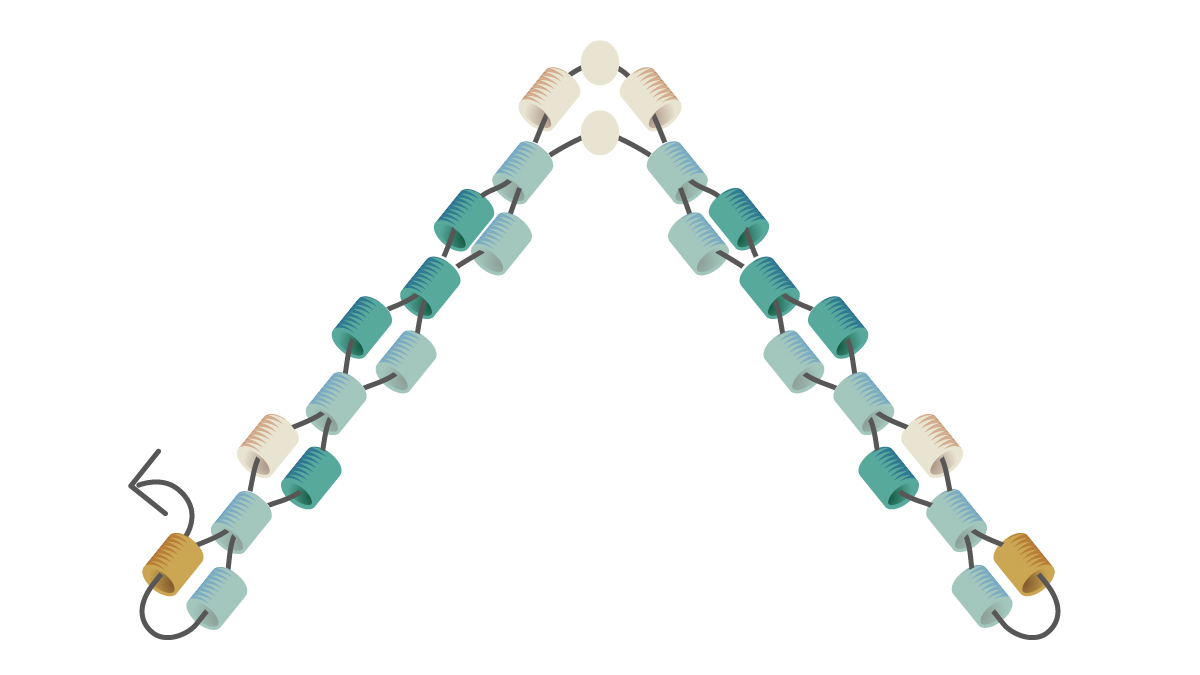 Miyuki bracciale tessitura Mississippi turchese : Tappa 4