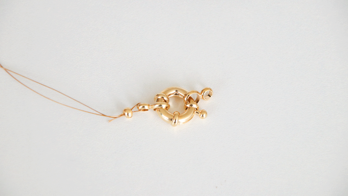 Braccialetto a più file con perline Kalos di Puca, perline Miyuki e charms di zirconi : Tappa 1