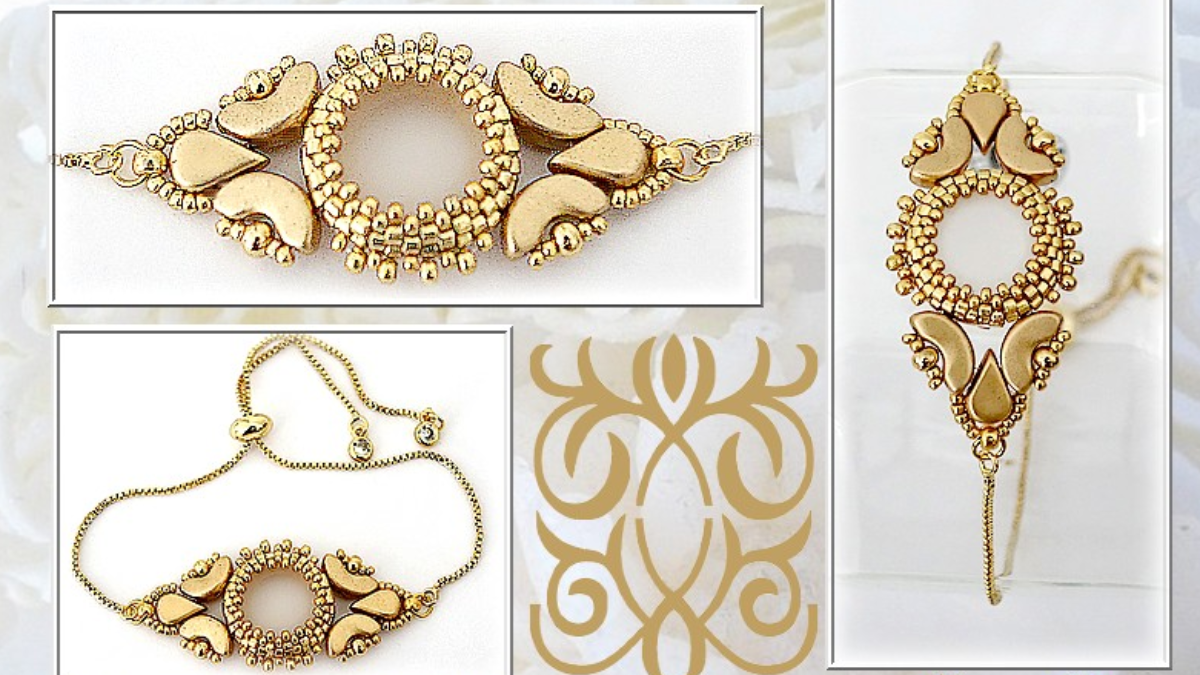 Bracciale Tonka con cabochon di Puca e perline Arcos e Amos