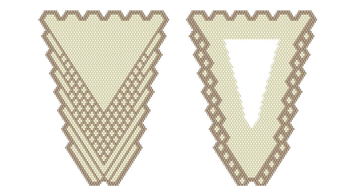 Schema Caso di forbici per cucire a punto Brick con perline Miyuki Delicas 11/0