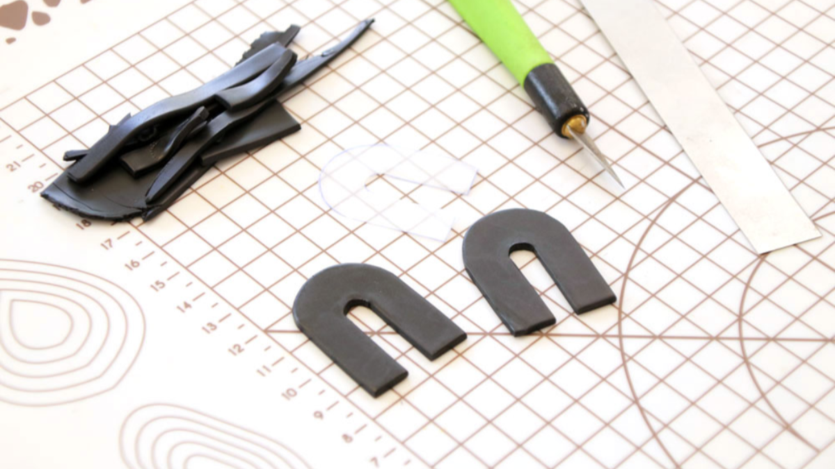 Orecchini tecnica a lastre polimeriche : Tappa 3 Orecchini tecnica a lastre polimeriche : Tappa 3