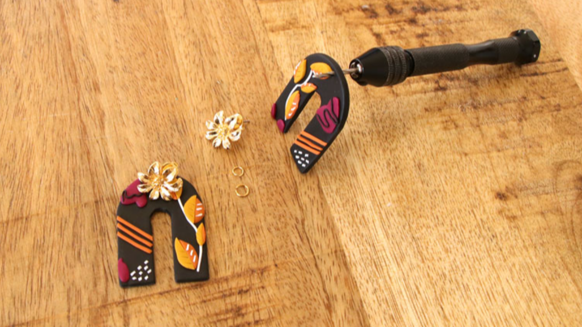 Orecchini tecnica a lastre polimeriche : Tappa 10 Orecchini tecnica a lastre polimeriche : Tappa 10