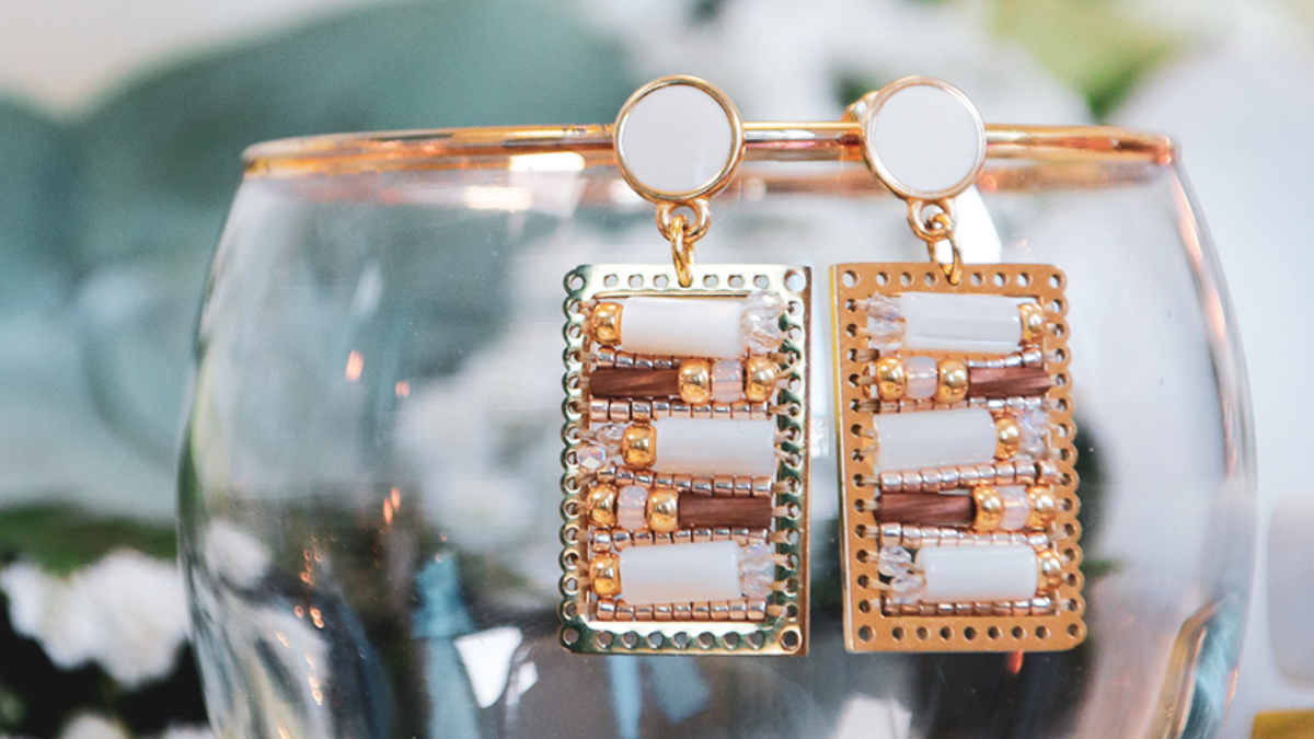 Orecchini di perle intrecciate Orecchini di perle intrecciate