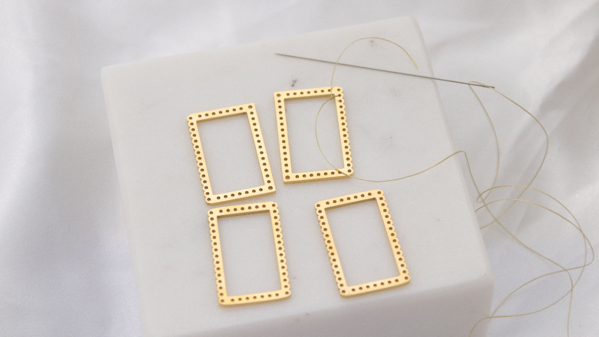 Orecchini di perle intrecciate : Tappa 1