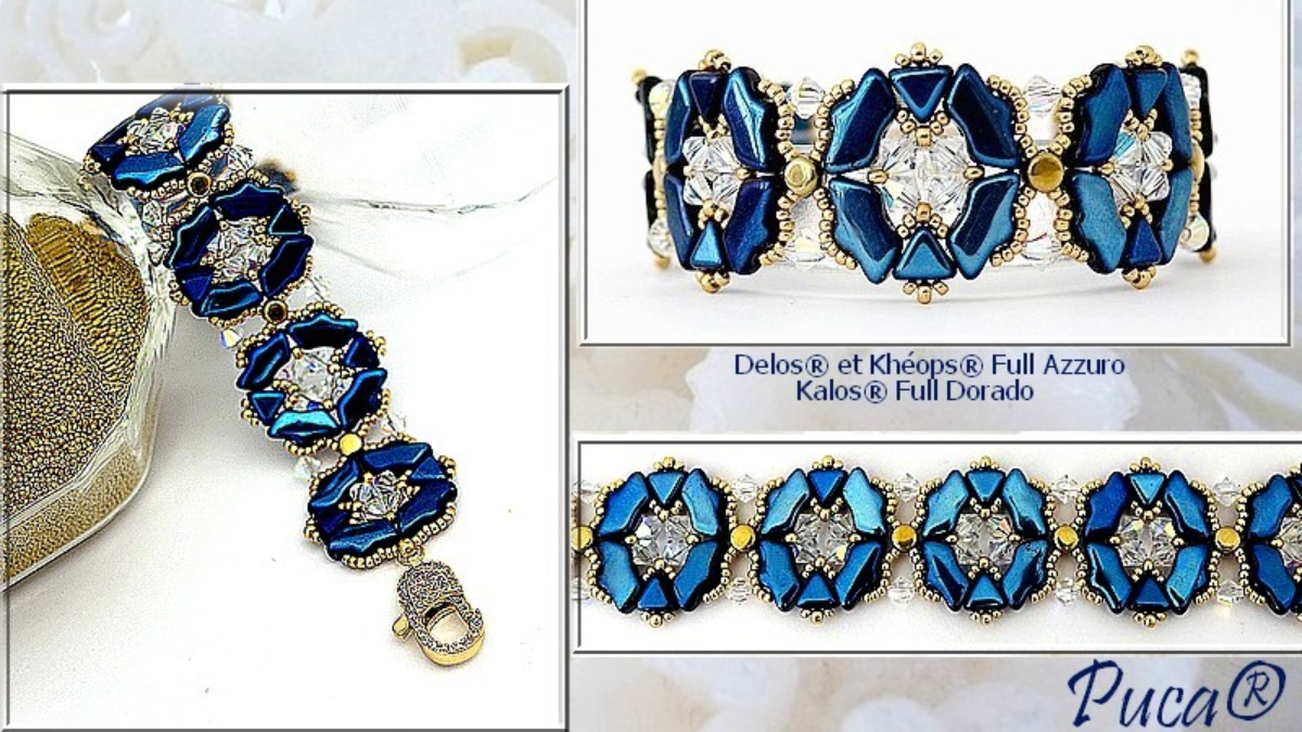 Bracciale "Darling" con perline Delos, Kheops e Kalos di Puca Bracciale "Darling" con perline Delos, Kheops e Kalos di Puca