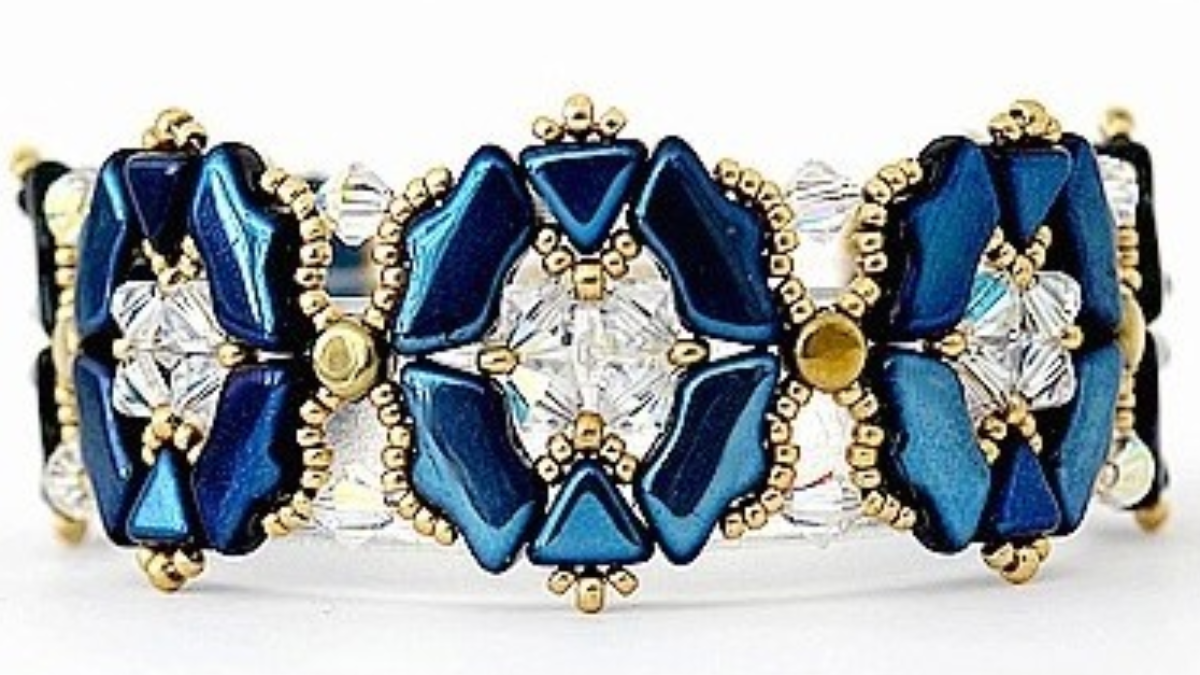 Schema Bracciale "Darling" con perline Delos, Kheops e Kalos di Puca Schema Bracciale "Darling" con perline Delos, Kheops e Kalos di Puca