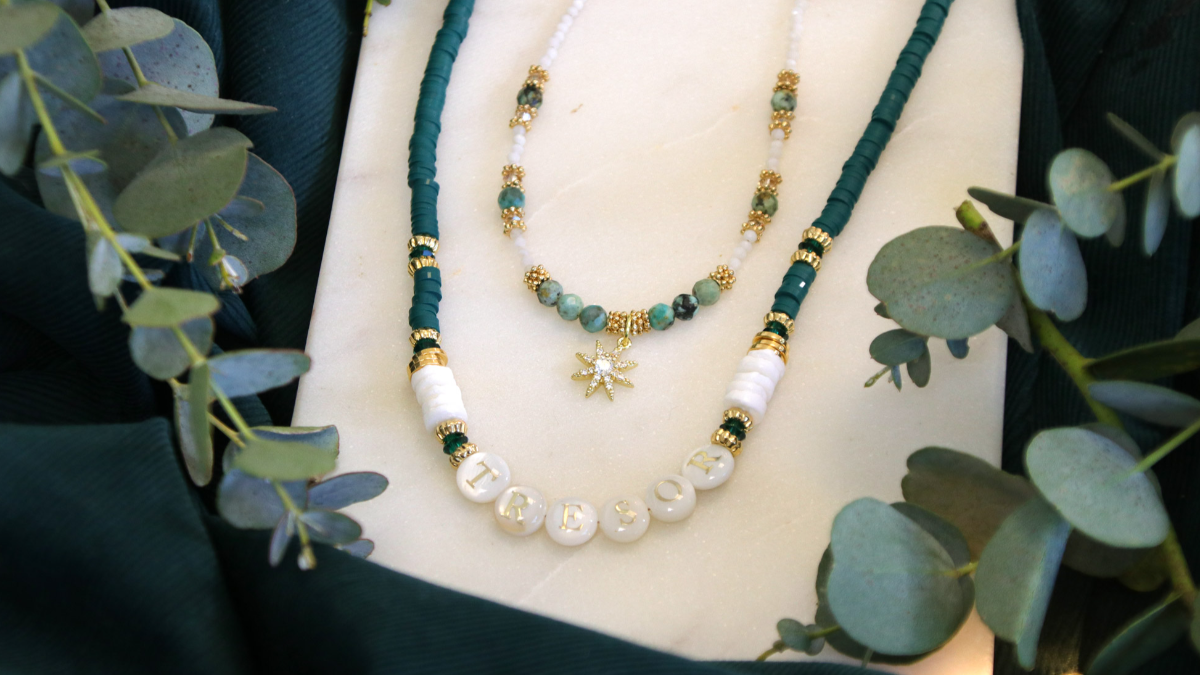 Duo fai da te di collane in madreperla e PureCrystal Duo fai da te di collane in madreperla e PureCrystal