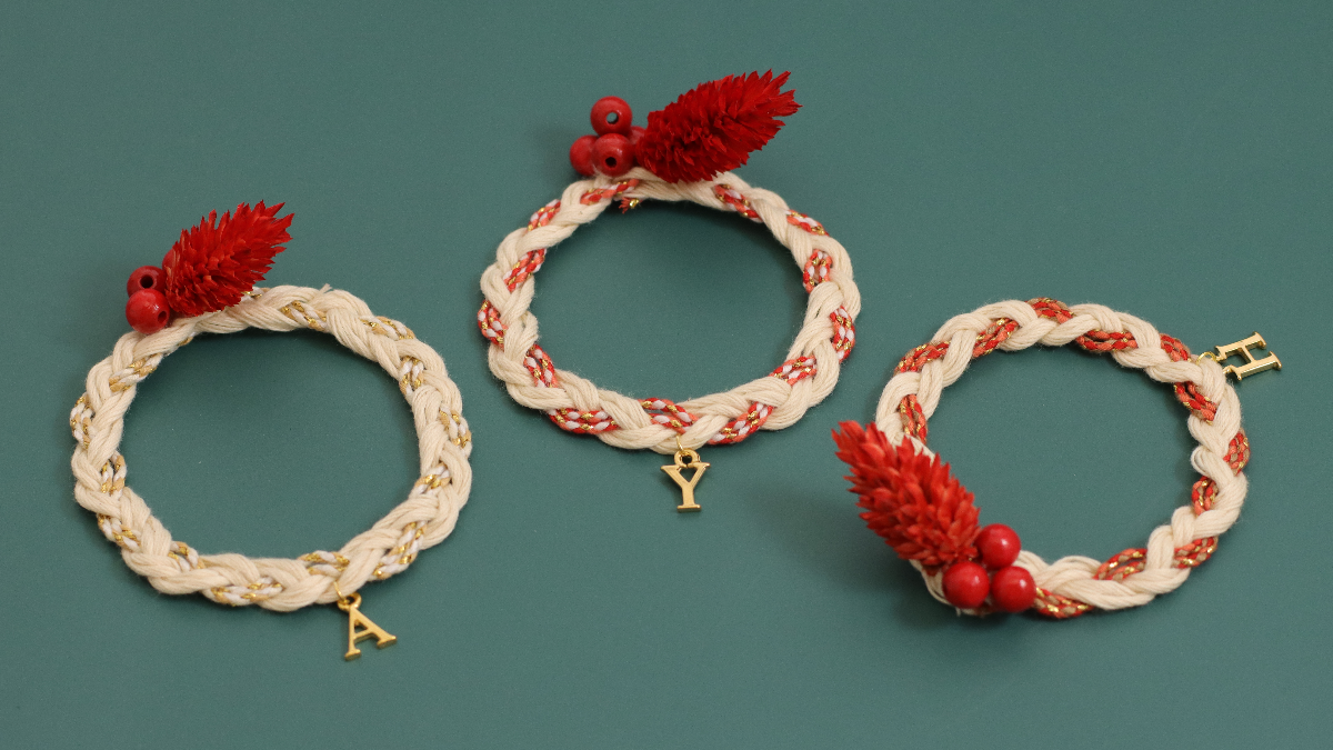 Schema DIY Easy Deco Christmas Wreath Rope Bookmark